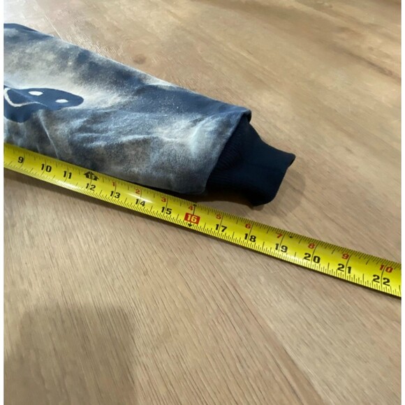 Bercowear Made In USA Zip Up Hoodie Jacket Men's Large Custom Bleack Skull - Picture 5 of 8